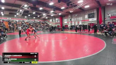 130 lbs Cons. Round 4 - Joanna Carranza, Elsinore vs Mya Bardoni, Centennial