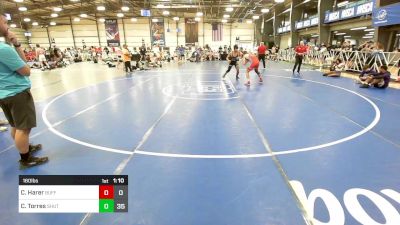 160 lbs Round Of 16 - Conner Harer, Buffalo Valley Wrestling Club - Black vs Claudio (CJ) Torres, Team Shutt Mutts