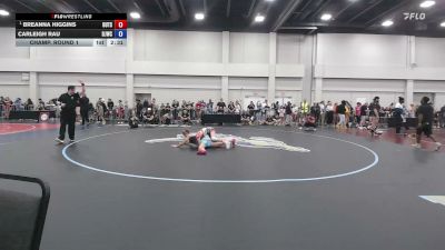105 lbs Champ. Round 1 - Breanna Higgins, Outsiders vs Carleigh Rau, Dragons Junior Wrestling Club