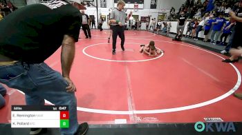 52 lbs 3rd Place - Eli Remington, Skiatook Youth Wrestling 2022-23 vs Kannon Pollard, Grove Takedown Club