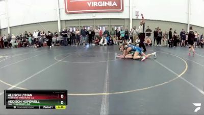 112-119 lbs Semifinal - Allison Lyman, River City Wrestling LLC vs Addison Hopewell, Fighting Hornets WC