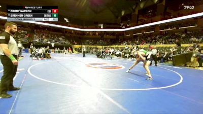 150 Class 3 lbs Cons. Round 3 - Brennen Green, Smithville vs Brody Narron, St. Michael The Archangel