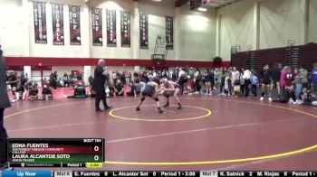 130 lbs Cons. Round 4 - Edna Fuentes, Southwest Oregon Community College vs Laura Alcantor Soto, Simon Fraser