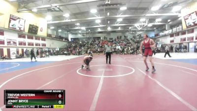 190 lbs Champ. Round 1 - Jonny Bryce, Pima vs TREVOR WESTERN, Mogollon