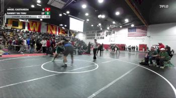 285 lbs Champ. Round 1 - Angel Castaneda, San Dimas vs Sammy Vai Timu, Long Beach Poly