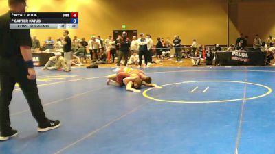 144 lbs Cons. Sub-semis - Wyatt Rock, Journeymen Wrestling vs Carter Katus