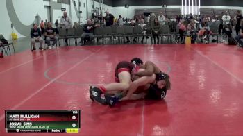 105 lbs Placement Matches (8 Team) - Matt Mulligan, M2 Blue (NJ) vs JOSIAH SIMS, West Shore Wrestling Club
