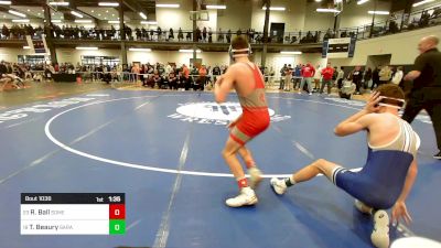 131 lbs Quarterfinal - Ryan Ball, Somers vs Taylor Beaury, Saratoga Springs