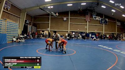 149 lbs Cons. Round 1 - Syage Ryan, Arizona Christian University vs Caleb Camp, Unattached