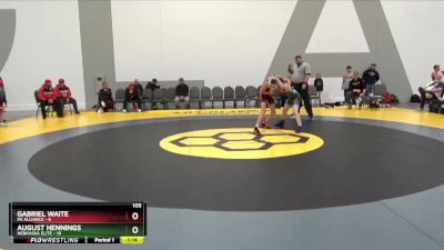 105 lbs Quarterfinals (8 Team) - August Hennings, Nebraska Elite vs Gabriel Waite, PA Alliance