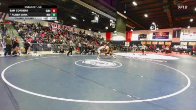 144 lbs Champ. Round 1 - Ruben Luna, Montclair vs Sam Cordero, El Modena