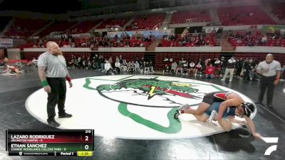 215 lbs 2nd Wrestleback And Semi-finals(16 Team) - Lazaro Rodriguez, Arlington Martin vs Ethan Sanchez, Conroe Woodlands College Park