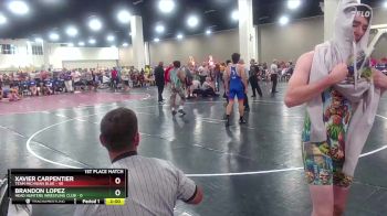 150 lbs Finals (2 Team) - Xavier Carpentier, Team Michigan Blue vs Brandon Lopez, Head Hunters Wrestling Club