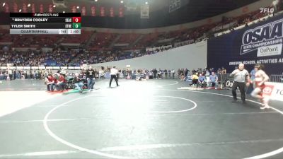 4A Boys 150 lbs Quarterfinal - Brayden Cooley, Seaside Boys vs Tyler Smith, St. Helens Boys