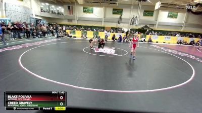 50 lbs Cons. Round 4 - Blake Polivka, Watford City Wolves vs Creed Gravely, Beresford Youth Wrestling