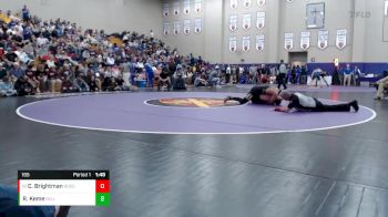 195 lbs Champ. Round 2 - Christian Brightman, Rossview vs Rylene Keme, Millington Central