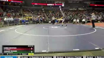 160 lbs Champ. Round 1 - Chris Newman, Mt. Vernon vs Parker Rhodes, North Harrison