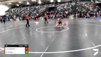 90 lbs Champ. Round 1 - Quint Copeland, Bennett Wrestling Club vs Noah Findley, Midwest Destroyers Wrestling