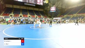 120 lbs Cons 64 #1 - Aidan Larson, Oregon vs Lucas Day, Indiana