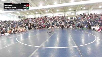 45 lbs 1st Place Match - Brexten Beebe, Iron County Wrestling Academy vs Kase King, Box Elder Stingers