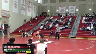 121 lbs Round 5 - Preston Armstrong, Hewitt Trussville Middle School vs Riley Freeman, Corner