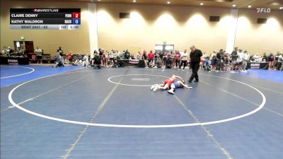 62 lbs Champ. Round 2 - Claire Denny, Pennsylvania vs Kathy Waldron, Massachusetts