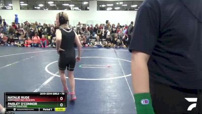 75 lbs Champ. Round 2 - Paisley O`Connor, Manton Monsters vs Natalie Rude, Northwest Red Crushers