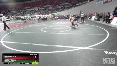 6A-138 lbs Quarterfinal - Brody Foss, South Medford vs Mason Culp, Sandy