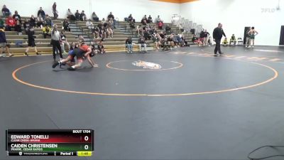 157-165 A Round 1 - Edward Tonelli, Clear Creek-Amana vs Caiden Christensen, Prairie, Cedar Rapids