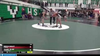 132 lbs Cons. Round 3 - Daniel Blair, Thermopolis vs Brock Bailey, Laramie