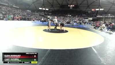 Girls 3A/4A 145 Champ. Round 2 - Casey Kuchera, Marysville Pilchuck (Girls) vs Elena Rodriguez, Rogers (Puyallup) (Girls)