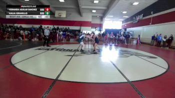 Girls 142 lbs Cons. Round 3 - Kalia Granillo, Burney Girls vs Fernanda Aguilar Sanchez, Corning Girls