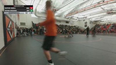 115 lbs Quarterfinal - Sophie Isbell, Worland Middle School vs Haven Wiggins, Greybull/Riverside MS