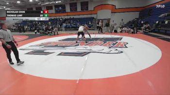 285 lbs 5th Place Match - Nicholas Cook, Roanoke vs Thomas Lunt, John Carroll University
