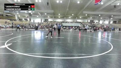 100 lbs Quarterfinal - Christine Butler, Slingshot Wrestling Club vs Jazzalyn Duruji, TN Wrestling Academy