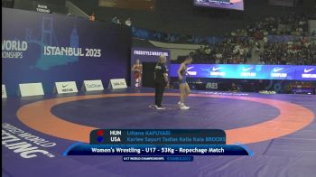 53 kg Repechage #2 - Liliana Kapuvari, Hungary vs Karlee Sayuri BROOKS, United States