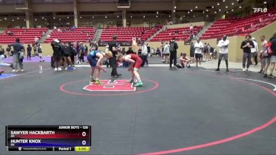 126 lbs Cons. Semi - Sawyer Hackbarth, OK vs Hunter Knox, OK