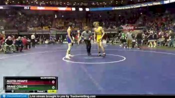 2 lbs Quarterfinal - Austin Pfantz, West Marshall vs Drake Collins, West Liberty
