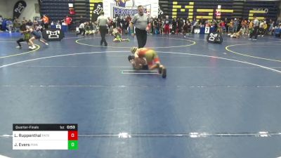 88 lbs Quarterfinal - Lucas Ruppenthal, Patriot W.C. vs Jace Evers, Pinnacle