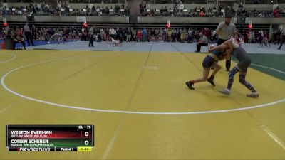 75 lbs Champ. Round 1 - Weston Everman, Outlaw Wrestling Club vs Corbin Scherer, Pursuit Wresting Minnesota