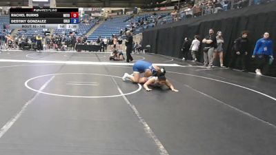 145 lbs Champ. Round 1 - Rachel Burns, Northern Oklahoma College- Tonkawa vs Destiny Gonzalez, Colby Community College
