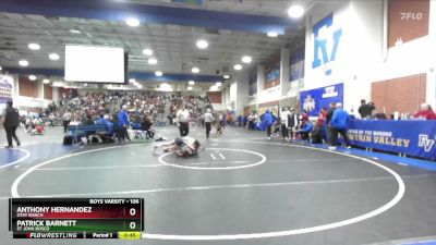 106 lbs Cons. Round 1 - Patrick Barnett, St John Bosco vs Anthony Hernandez, Otay Ranch