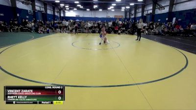 53 lbs Cons. Round 2 - Vincent Zarate, Southern Idaho Wrestling Club vs Rhett Kelly, Timberline Youth Wrestling