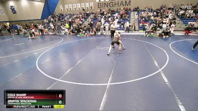 112 lbs Cons. Round 1 - Cole Sharp, Uintah Jr High Wrestling vs Griffin Spackman, Timpanogos Wrestling