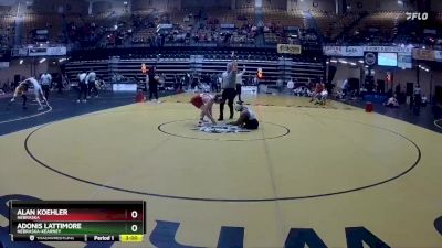 125 lbs Cons. Round 1 - Alan Koehler, Nebraska vs Adonis Lattimore, Nebraska-Kearney