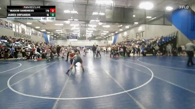 104 lbs Quarterfinal - James Orfanidis, Westlake vs Mason Sandness, Team Prestige Wrestling