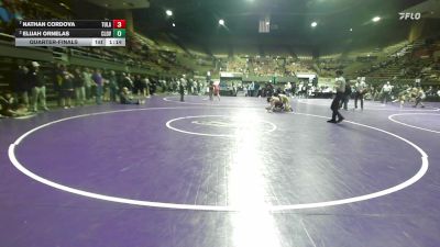 175 lbs Quarterfinal - Nathan Cordova, Tulare Union vs Elijah Ornelas, Clovis North