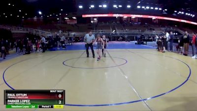 71 lbs Champ. Round 1 - Parker Lopez, Canes Wrestling Club vs Paul Ottum, Triangle Wrestling