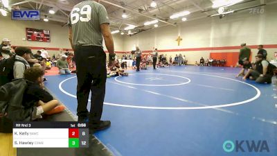 67 lbs Rr Rnd 3 - Kaleb Kelly, Broken Arrow Wrestling Club vs Sutton Hawley, Cowboy Elite Orange