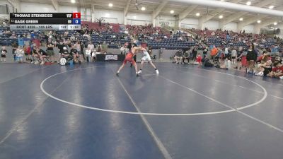 105 lbs Cons. Sub-semis - Thomas Steinbeiss, Valiant College Preparatory vs Gage Green, East Idaho Elite